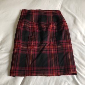 Plaid Pencil Skirt